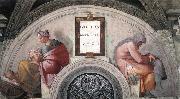 Michelangelo Buonarroti Hezekiah - Manasseh USA oil painting artist